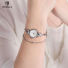 Luxury Small Silver Women Watch Modern Bracelet Wristwatch Quartz Waterproof Mini Round Design by Stevvex