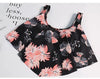 Women High Waist Bikini Plus Size Swimwear Summer Swimsuit Beach Bathing Suit Ruffle Bikini Floral Printed Ruffle High Waist Bikini Set Women's Tummy Control Bathing Suit Swimsuit Flounce Peplum by Stevvex