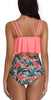 Women High Waist Bikini Plus Size Swimwear Summer Swimsuit Beach Bathing Suit Ruffle Bikini Floral Printed Ruffle High Waist Bikini Set Women's Tummy Control Bathing Suit Swimsuit Flounce Peplum by Stevvex