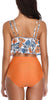 Women High Waist Bikini Plus Size Swimwear Summer Swimsuit Beach Bathing Suit Ruffle Bikini Floral Printed Ruffle High Waist Bikini Set Women's Tummy Control Bathing Suit Swimsuit Flounce Peplum by Stevvex