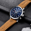 Stylish Wrist Watch For Men Genuine Leather Strap Watch Perfect Quartz Movement And Scratch Resistant Analog Chronograph Business Watches by Stevvex