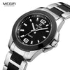 Classic Analogue Black Silver Women Watch Waterproof Elegant Quartz Wrist Watches Stainless Steel For Womens by Stevvex