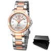 Classic Analogue Black Silver Women Watch Waterproof Elegant Quartz Wrist Watches Stainless Steel For Womens by Stevvex