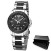 Classic Analogue Black Silver Women Watch Waterproof Elegant Quartz Wrist Watches Stainless Steel For Womens by Stevvex