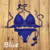 Summer Hand Crochet Women Swimwear Crop Top Push Up Bikini Set Beach Swimsuit Suit Tassel Swim Beach Beachwear Bikini Bra Bikini Swimsuit Women Beach Crochet Crop Summer Halter Bikini by Stevvex