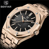 Men's Fashion Watch Luxury Men Stainless Steel Band Quartz Watch Analog Waterproof Sports Military Watches by Stevvex