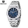 Men's Fashion Watch Luxury Men Stainless Steel Band Quartz Watch Analog Waterproof Sports Military Watches by Stevvex