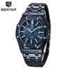 Men's Fashion Watch Luxury Men Stainless Steel Band Quartz Watch Analog Waterproof Sports Military Watches by Stevvex