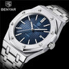 Men's Fashion Watch Luxury Men Stainless Steel Band Quartz Watch Analog Waterproof Sports Military Watches by Stevvex