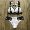 Luxury Women Bikini Set Letter Print Swimsuit Female Push Up Bandage Black Swimwear Women Bikini Set Swimming Bathing Suit Women Swimsuit Bikini Set Letter Print Swimwear Bathing Suit by Stevvex