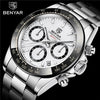 Luxury Men Watches Scratch Resistant Full Stainless Steel Strap Waterproof Sport Quartz Watch Men Fashion Date Clock Chronograph by Stevvex