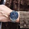 Men Top Luxury Full Steel Business Quartz Watch Men's Casual Waterproof Analog Chronograph Sports Stainless Steel Strap Watches by Stevvex