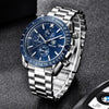 Men Top Luxury Full Steel Business Quartz Watch Men's Casual Waterproof Analog Chronograph Sports Stainless Steel Strap Watches by Stevvex