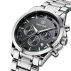 Mens Stylish Chronograph Watch Sport Quartz Clock Luxury Movement Analog Fashion Business Waterproof Watches by Stevvex