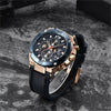 Multifunction Luxury 2021 Men's Watch Quartz Genuine Leather Strap Sport Chronograph Waterproof Men Wrist Watch by Stevvex
