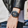 Multifunction Luxury 2021 Men's Watch Quartz Genuine Leather Strap Sport Chronograph Waterproof Men Wrist Watch by Stevvex