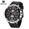 Multifunction Luxury 2021 Men's Watch Quartz Genuine Leather Strap Sport Chronograph Waterproof Men Wrist Watch by Stevvex