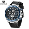 Multifunction Luxury 2021 Men's Watch Quartz Genuine Leather Strap Sport Chronograph Waterproof Men Wrist Watch by Stevvex