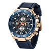 Multifunction Luxury 2021 Men's Watch Quartz Genuine Leather Strap Sport Chronograph Waterproof Men Wrist Watch by Stevvex