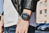 Multifunction Luxury 2021 Men's Watch Quartz Genuine Leather Strap Sport Chronograph Waterproof Men Wrist Watch by Stevvex