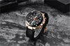 Multifunction Luxury 2021 Men's Watch Quartz Genuine Leather Strap Sport Chronograph Waterproof Men Wrist Watch by Stevvex
