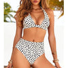 Beautiful Multicolored Women High Waist Bikini Swimwear Women Halter Push Up Bikini Set Swimsuit Women's Flower Print Bikini High Waist Beach Swimsuits Sporty Two Piece Bathing Suit Female Beach Wear Bathing Suit by Stevvex
