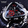 Elegant Sport Triangle Mens Watch Luxury Racing Modern Design Black Classic Leather Strap Wrist Watch For Men by Stevvex