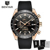 2021 Blue Men Watch Luxury Design Watches Silicone Band Male Wrist Watches Men's Chronograph Round Watch by Stevvex