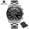 2021 Blue Men Watch Luxury Design Watches Silicone Band Male Wrist Watches Men's Chronograph Round Watch by Stevvex