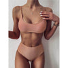 Glitter Sparkling Female Swimsuit High Waist Bikini Women's High Waist Bikinis Party Glitter Scoop Neck Crop Top Swimsuits Two Piece Bathing Suit Women Swimwear Two-pieces Bikini Set Summer Swim Suit by Stevvex