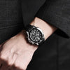 Black Multifunctional Sport Men Watches Luxury Quartz Watches Fashion Chronograph Stylish Elegant Comfortable Watch For Men by Stevvex