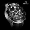 Black Multifunctional Sport Men Watches Luxury Quartz Watches Fashion Chronograph Stylish Elegant Comfortable Watch For Men by Stevvex