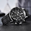 Black Multifunctional Sport Men Watches Luxury Quartz Watches Fashion Chronograph Stylish Elegant Comfortable Watch For Men by Stevvex