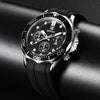 Black Multifunctional Sport Men Watches Luxury Quartz Watches Fashion Chronograph Stylish Elegant Comfortable Watch For Men by Stevvex