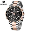 Black Multifunctional Sport Men Watches Luxury Quartz Watches Fashion Chronograph Stylish Elegant Comfortable Watch For Men by Stevvex