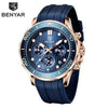 Black Multifunctional Sport Men Watches Luxury Quartz Watches Fashion Chronograph Stylish Elegant Comfortable Watch For Men by Stevvex
