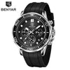 Black Multifunctional Sport Men Watches Luxury Quartz Watches Fashion Chronograph Stylish Elegant Comfortable Watch For Men by Stevvex