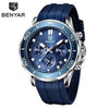 Black Multifunctional Sport Men Watches Luxury Quartz Watches Fashion Chronograph Stylish Elegant Comfortable Watch For Men by Stevvex