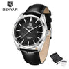 Leather Fashion Sport Men's Watches Luxury Military Quartz Analog Waterproof Men Watch by Stevvex