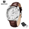 Leather Fashion Sport Men's Watches Luxury Military Quartz Analog Waterproof Men Watch by Stevvex