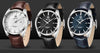 Leather Fashion Sport Men's Watches Luxury Military Quartz Analog Waterproof Men Watch by Stevvex