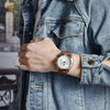 Top Luxury Fashion Mens Watches Quartz Casual Leather Design Sport Analog Waterproof Classic Wrist Watch by Stevvex