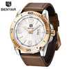 Top Luxury Fashion Mens Watches Quartz Casual Leather Design Sport Analog Waterproof Classic Wrist Watch by Stevvex