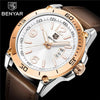 Top Luxury Fashion Mens Watches Quartz Casual Leather Design Sport Analog Waterproof Classic Wrist Watch by Stevvex