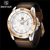 Top Luxury Fashion Mens Watches Quartz Casual Leather Design Sport Analog Waterproof Classic Wrist Watch by Stevvex