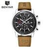 Multifunction Brown Luxury New Men's Watches Quartz Sport Chronograph Elegant Leather Bracelet Men Wrist Watch by Stevvex