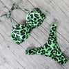 Animal Print Leopard Bikini Push Up Swimsuit Women Bikini Set Bathing Suit Bandeau Beach Wear Swimwear Women Casual Leopard Printed Triangle High Waist Two Piece Bikini Sets by Stevvex