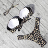 Animal Print Leopard Bikini Push Up Swimsuit Women Bikini Set Bathing Suit Bandeau Beach Wear Swimwear Women Casual Leopard Printed Triangle High Waist Two Piece Bikini Sets by Stevvex