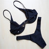 Underwired Bikini Female Swimsuit Women Swimwear Two-Piece V Shape Wire Bikini Set Bather Bathing Suit Women Micro Bikini Set Shiny Metallic 2 Piece Swimsuit Push Up Underwire Swimwear Bathing Suit by Stevvex