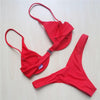 Underwired Bikini Female Swimsuit Women Swimwear Two-Piece V Shape Wire Bikini Set Bather Bathing Suit Women Micro Bikini Set Shiny Metallic 2 Piece Swimsuit Push Up Underwire Swimwear Bathing Suit by Stevvex